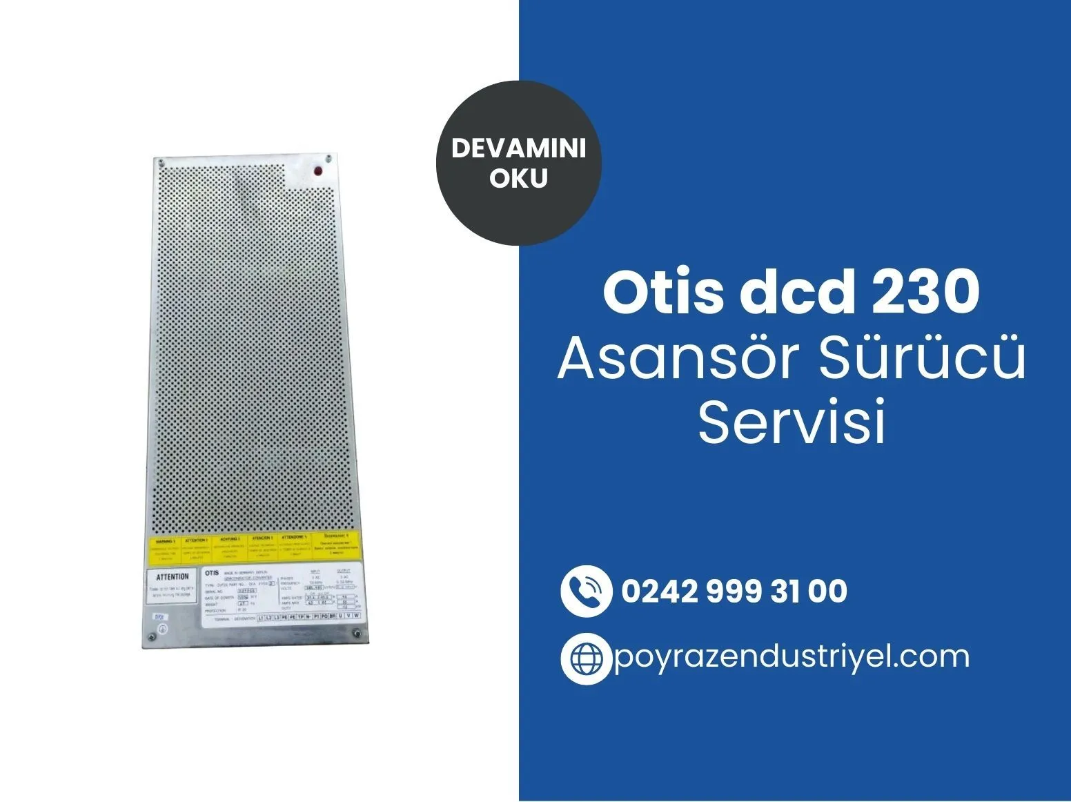 Otis Dcd 230 Asansör Sürücü Servisi